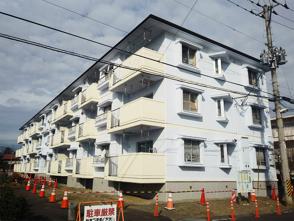 宮城県黒川郡大和町の町営住宅の外壁塗替塗装